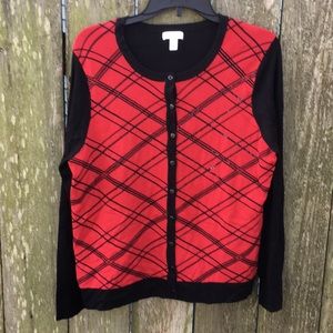 Charter Club Sequined Sweater Large Rayon Blend